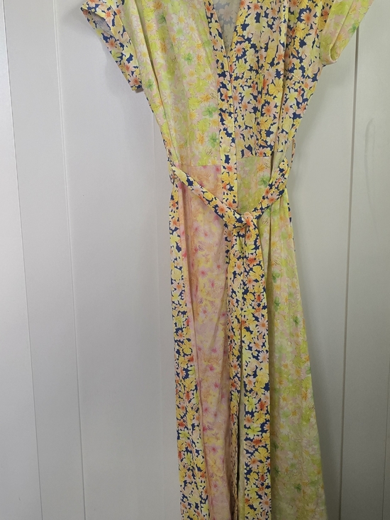 Everly Dresses & Skirts - Everly Floral Maxi Wrap Dress in Yellow and Navy